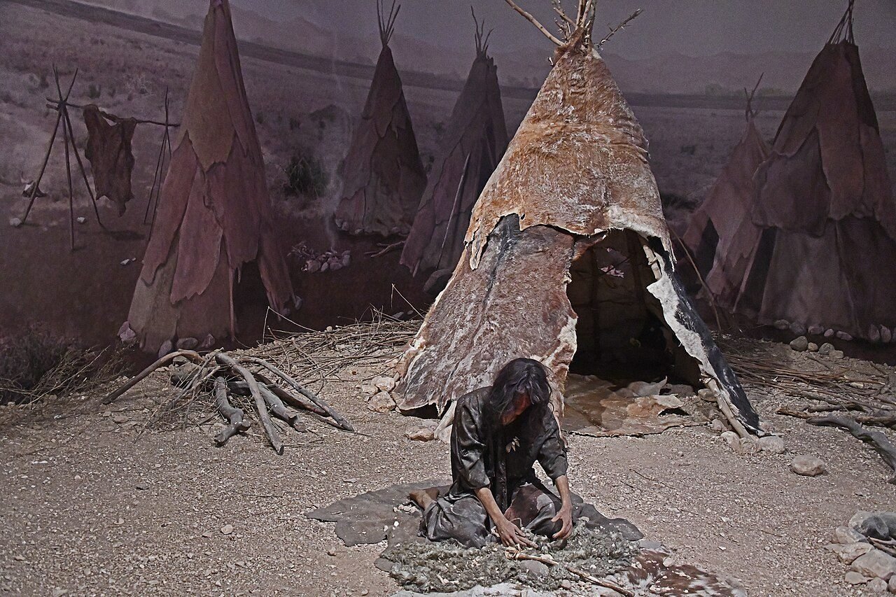 A museum reconstruction of Neolithic domestic life