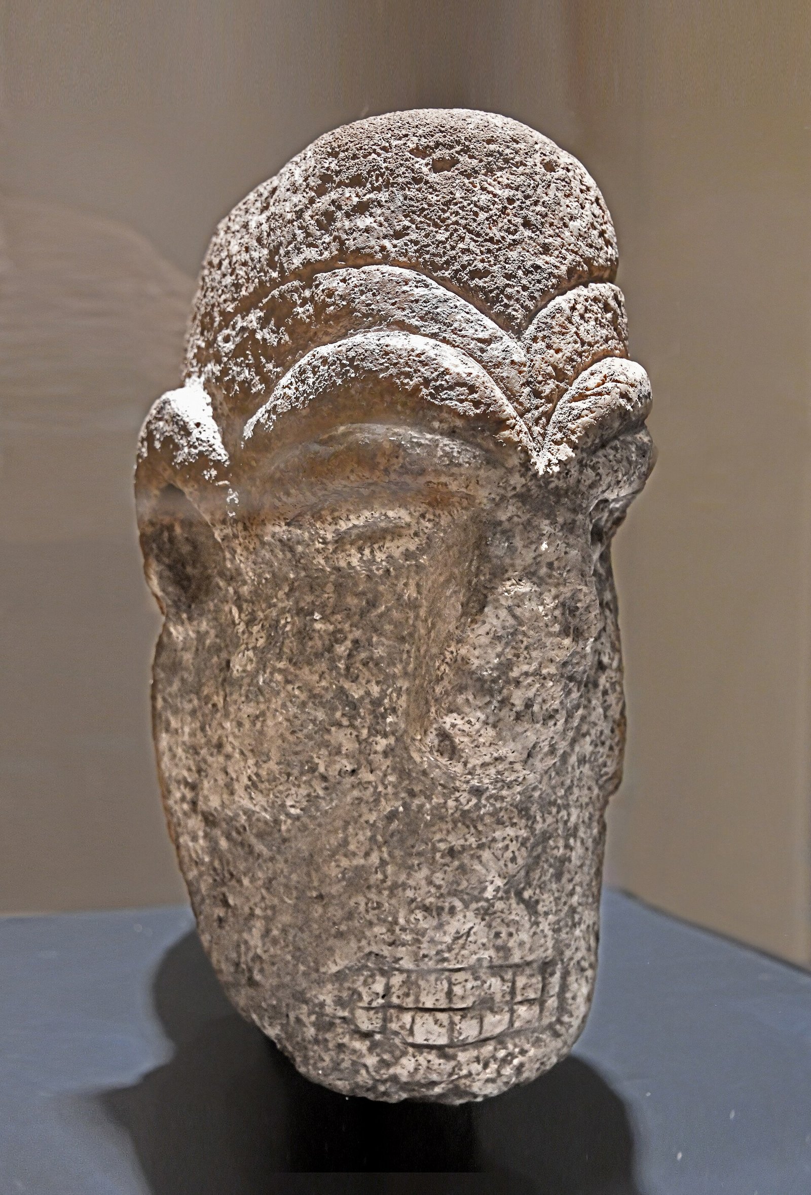 The carved head of Karahan Tepe