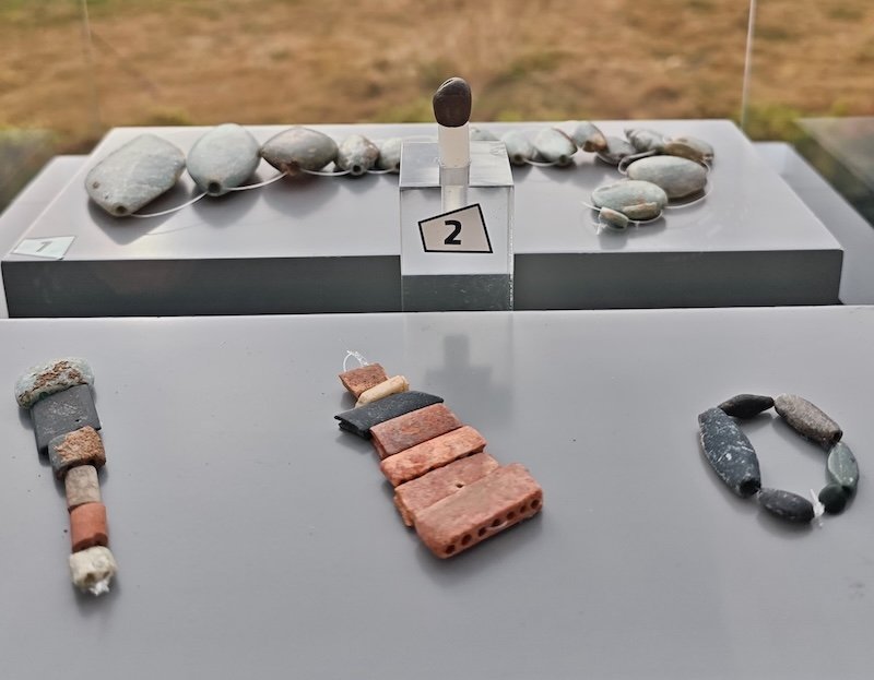 Beads are among the commonest finds at Sefertepe — and some are of jade and labradorite, stones carried in from far away. Personal ornaments are the clearest fossil of long-distance contact.